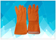 Moltitudine della immersione - guanti non in polvere allineati del lattice, guanti arancio dell'esame del lattice di colore fornitore