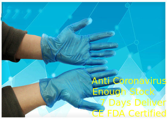 I guanti chirurgici blu di multi scopo, guanti dell'esame del vinile hanno spolverizzato/polvere libera fornitore
