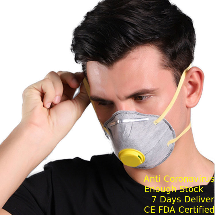 Maschera della tazza FFP2 del carbonio attivata N95, maschera di polvere non tessuta eliminabile con la valvola fornitore